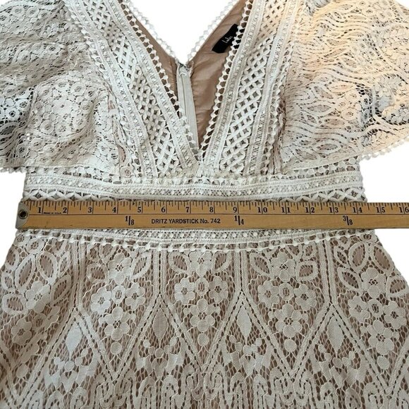 Lulus Love Swept White Lace Midi Skater Dress Size XL New - Picture 6 of 6